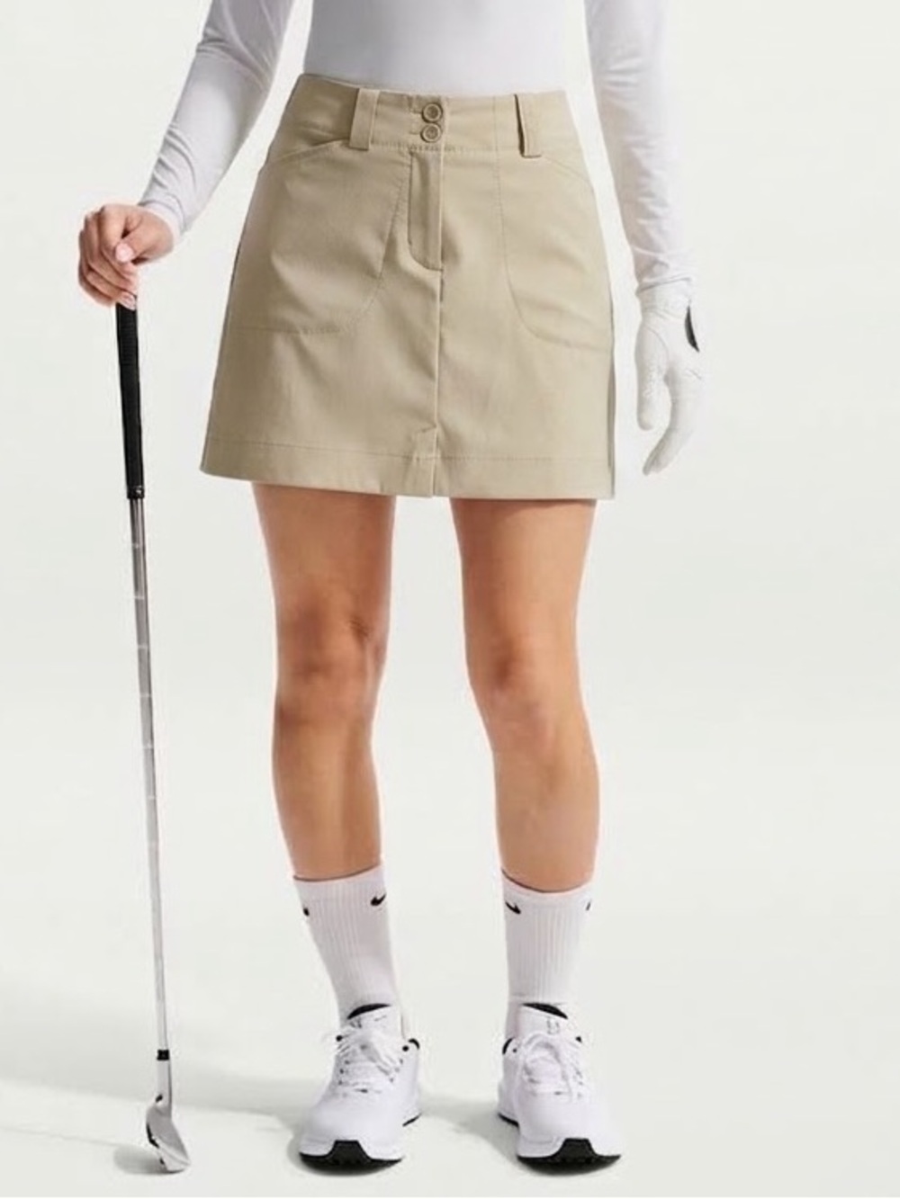 Nike Golf Beige Dry Fit Skort Skirt Like New Size 2